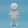 Lampada da tavolo di design. Lampada in stampa 3d personalizzabile. Omino bianco che si illumina. Lampada stile contemporaneo