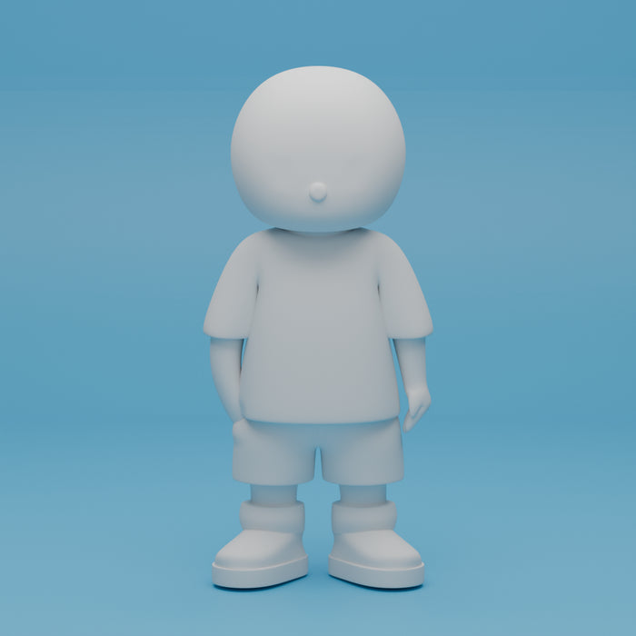Lampada da tavolo di design. Lampada in stampa 3d personalizzabile. Omino bianco che si illumina. Lampada stile contemporaneo
